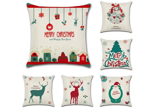 Set of Two Classic Christmas Cushion Covers