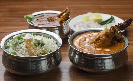$49 for Two Curries, Two Plain Naan, Rice & Two Beers, Wines or Soft Drinks - Options for up to Eight People