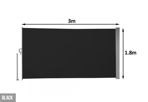 Retractable Side Awning - Two Sizes & Colours Available