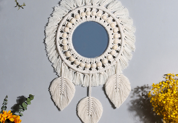 Boho Macrame Decorative Wall Hanging Mirror Range - Three Styles Available