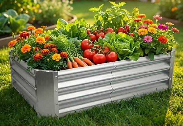 Rectangular Galvanised Raised Garden Bed - Available in Two Sizes