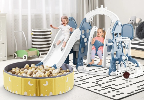 Five-in-One Slide Swing Set with Ball Pool & Balls