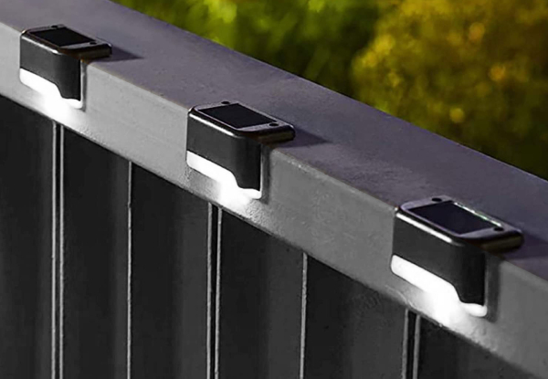 Four-Pack Solar Deck Outdoor Light - Available in Two Colours