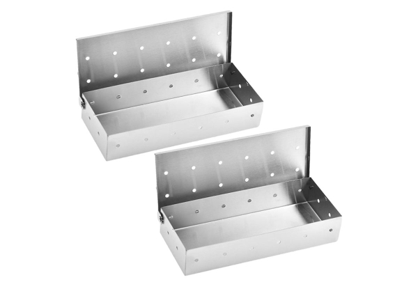 Stainless Steel Barbecue Smoke Box - Option for Two-Pack