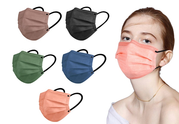 Two-Packs 10-Piece Disposable Face Mask - Three Colour Options Available