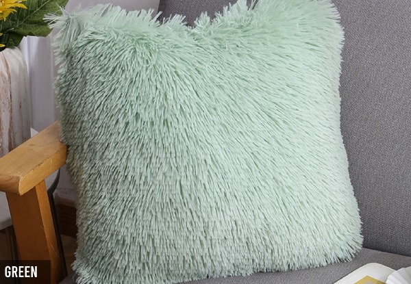 Two-Pack Soft Faux Fur Pillow Covers - Eight Colours Available & Option for Four-Pack
