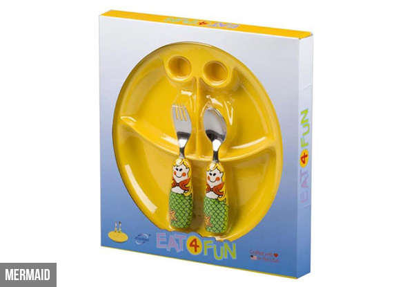 Kids Cutlery & Plate Set - Six Styles Available
