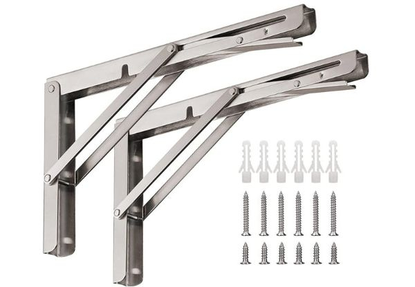 Stainless Steel Folding Table Bracket Shelf Bench - Five Sizes Available