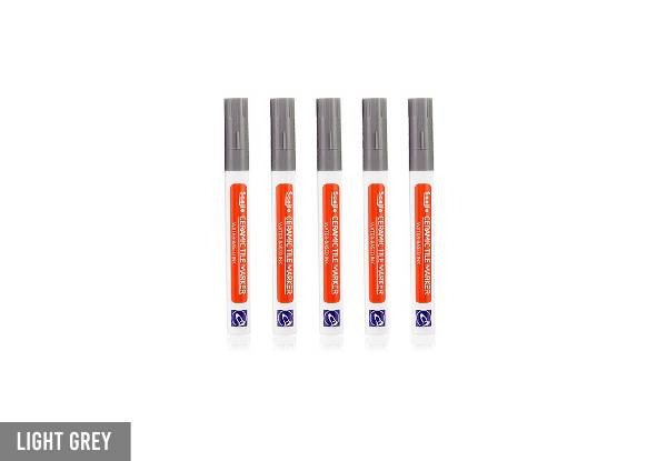 Five-Piece Grout Tile Repair Pen - Available in Five Colours & Option for 10-Piece