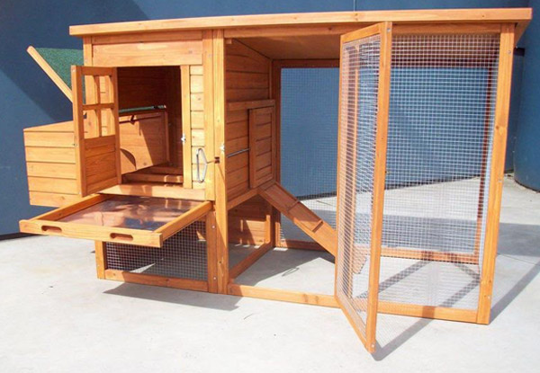 Wood & Mesh Chicken Coop