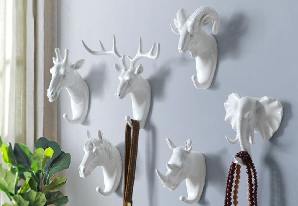Animal Wall Hook - Available in Three Colours & Six Designs