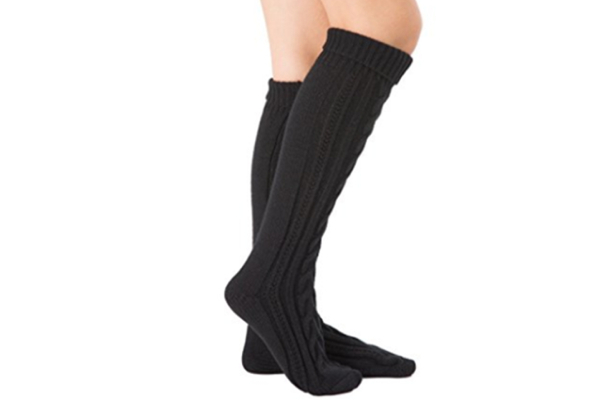 Knee-High Knitted Leg Warmers