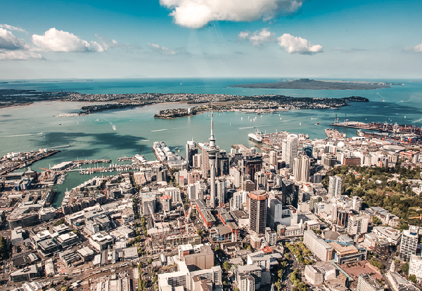 Scenic Helicopter Flight Over Auckland City for One Person - Option for Two People