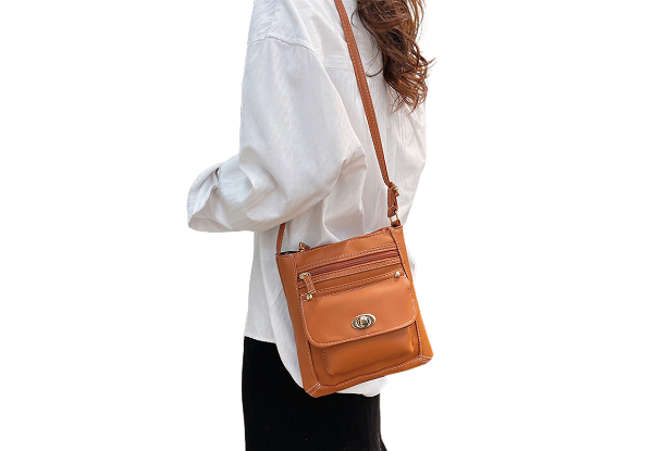 Womens Vintage PU Leather Shoulder Bag - Available in Four Colours & Option for Two