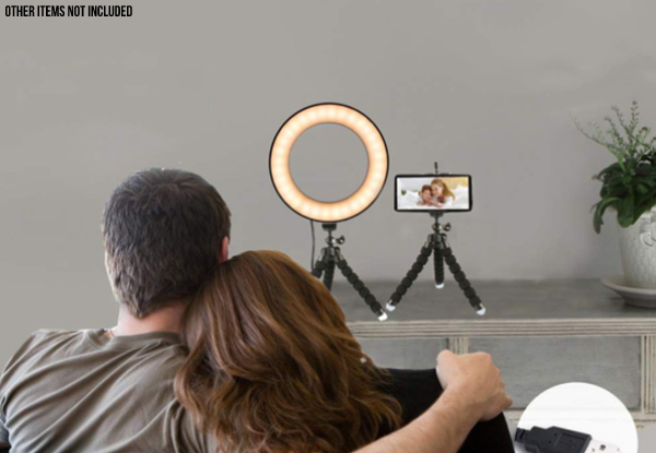 Dimming LED Ring Light Set - Three Colours Available