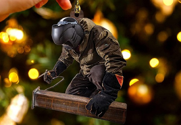 Five-Piece Christmas Welder Hanging Ornaments - Option for 10-Piece