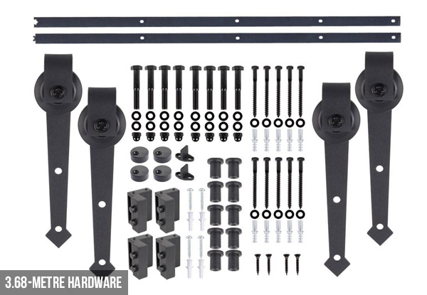 Sliding Door Track Hardware Set - Four Sizes Available