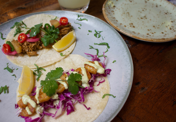 Two Street Style Tacos & Two Jose Cuervo Margaritas for Lunch-Time or Sundowners at Auckland's Viaduct - Option for Two, Four or Six People