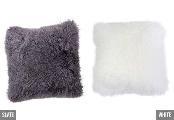 Genuine Premium Mongolian Sheep Wool Filled Cushion - Two Sizes & 12 Colours Available