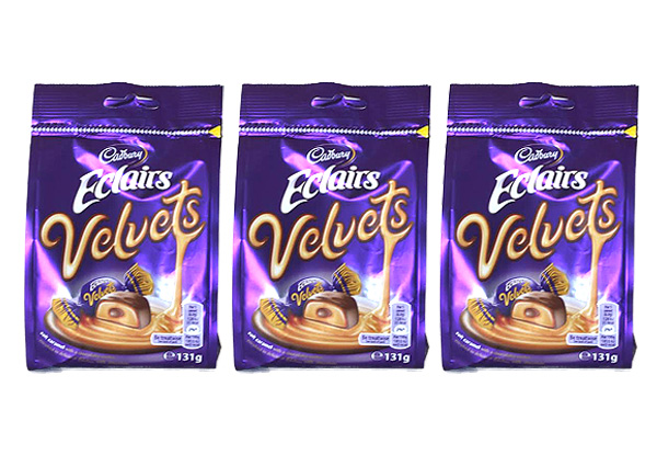 Three-Packs of Cadbury Velvet Eclairs