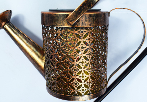 Metal Solar Watering Can Lights