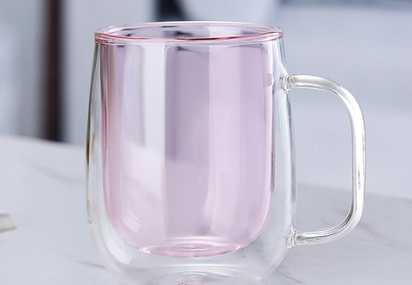 Double-Wall Quicksand Glass Cup - Three Colours Available