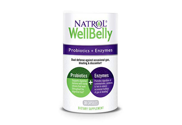 Natrol WellBelly Probiotics & Enzymes with Free Delivery