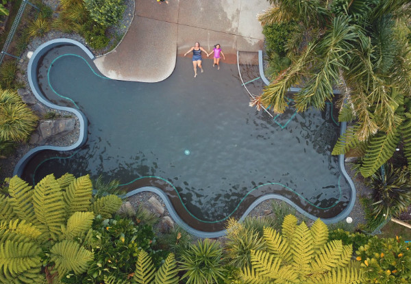 Entry to Opori Hot Pools - Options for Family, & a 30-Minute Spa or Private Spa for Two Adults