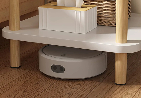 Two-Tier Square Wooden Side Table - Available in Two Colours