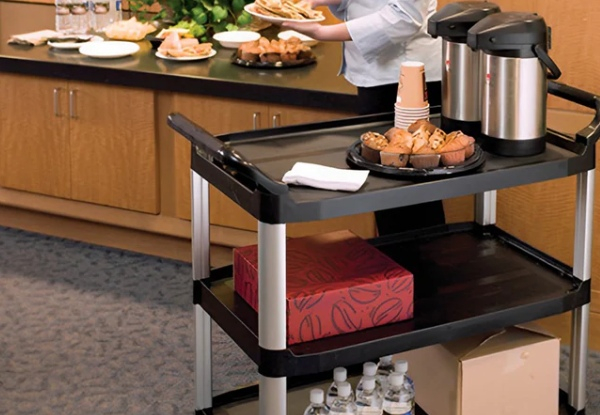 SOGA Three-Tier Portable Food Trolley with Wheels