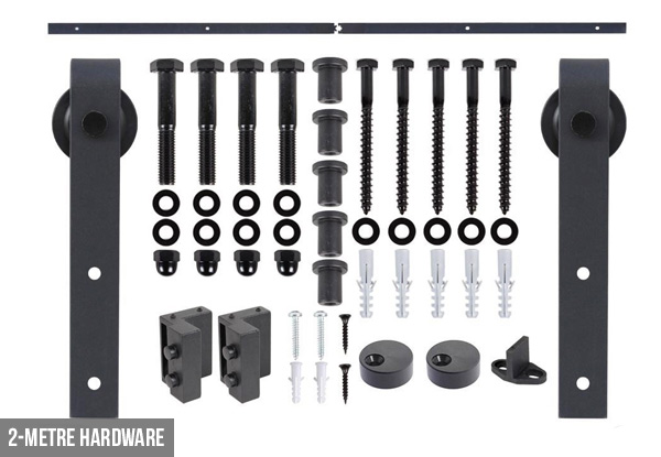 Sliding Door Track Hardware Set - Four Sizes Available