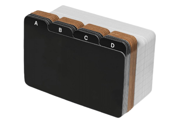 Ruled Index Card Box Set with Dividers - Available in Two Colours