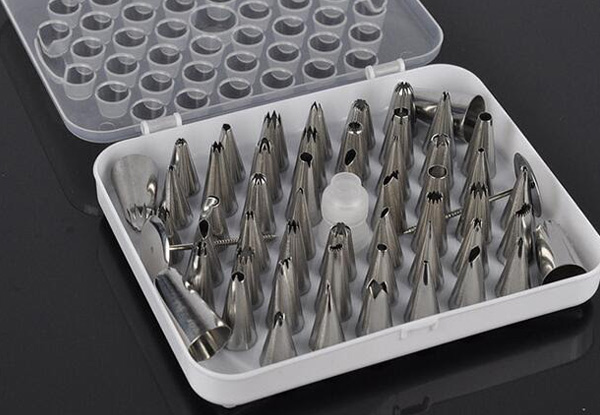 52-Piece Stainless Steel Icing Piping Nozzle Set