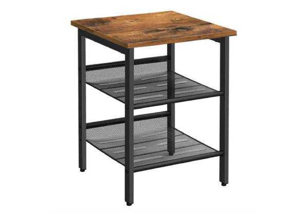 Vasagle Side Table with Mesh Shelves