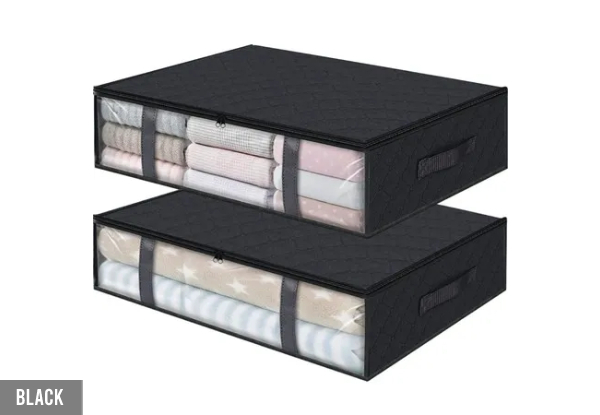 Two-Piece Foldable Under Bed Organiser - Three Colours Available