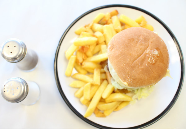 Two Burgers & a Scoop of Chips - Option for Four Burgers & Two Scoops of Chips