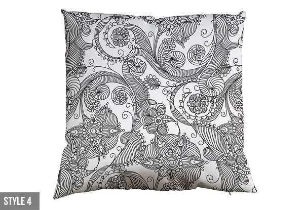 Mosaic Pattern DIY Colouring Cushion Cover - Ten Styles Available