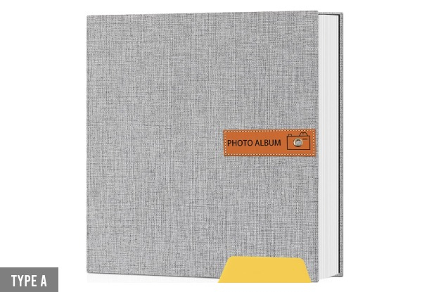 80-Page Self-Adhesive Linen Photo Album - Two Styles Available
