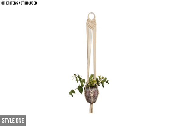 Macrame Plant Hanger - Five Styles Available & Option for Two with Free Delivery