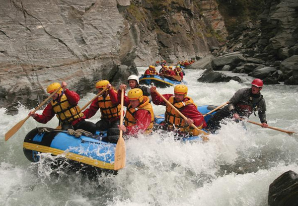 Half-Day Whitewater Rafting Experience for Two on the Shotover River, Queenstown - Options for Four or Eight People.