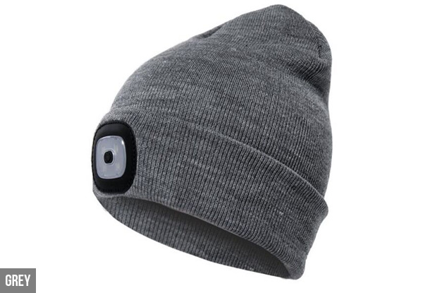 LED Headlight Beanie - Two Colours Available with Free Delivery