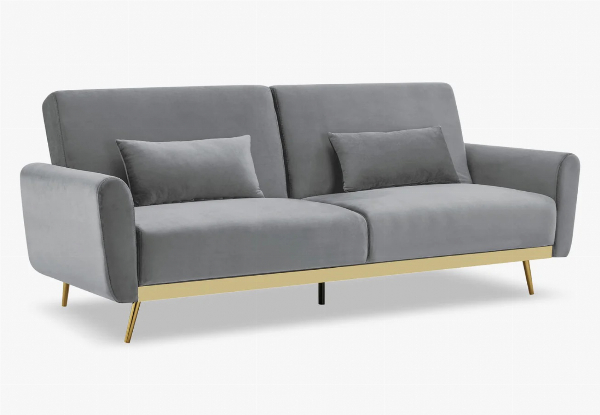 Limpley Elegant Velvet Sofa Bed - Available in Four Colours