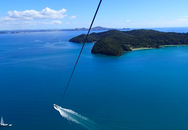 $149 for a 1200 Feet Tandem Parasail Flight for Two People Over the Bay of Islands incl. a Photo Package