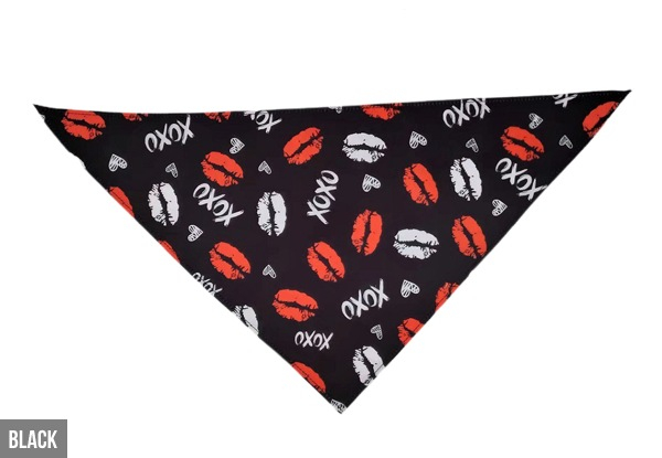 Valentine Pet Bandanna - Four Colours Available & Option for Two-Pack