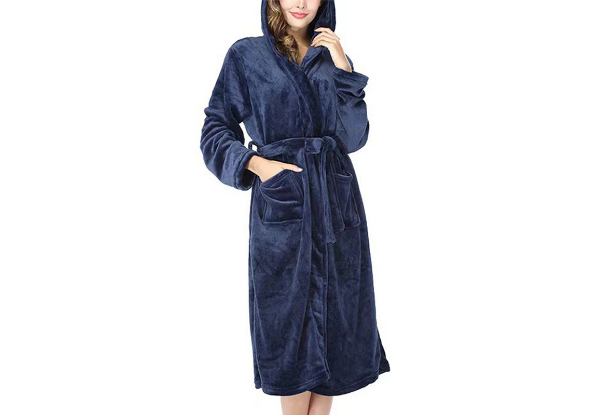Women's Full-Length Bathrobe - Available in Three Colours & Five Sizes