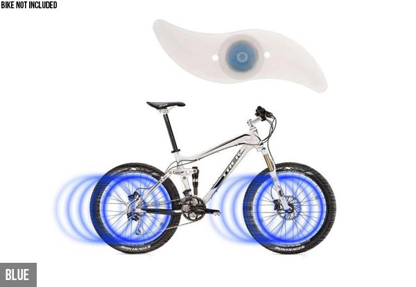 Two-Pack LED Bike Wheel Lights - Four Colours Available