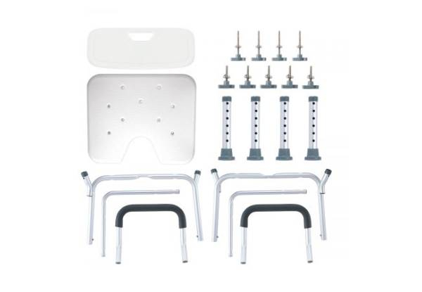 Adjustable Shower Chair with Padded Armrests - Back & Armrest Option Available