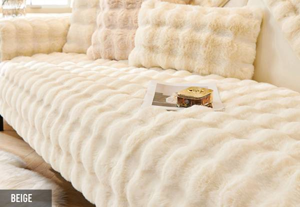 Plush Sofa Cover - Available in Three Colours & Four Sizes