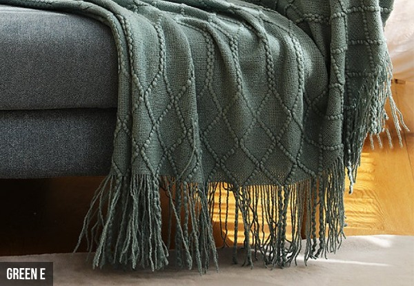 Cozy Knitted Blanket Range - 130 x 200cm - Two Colours & Five Styles Available