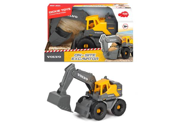 Dickie Volvo On-Site Machinery Toy Range - Three Options & Option for Set of Three Available